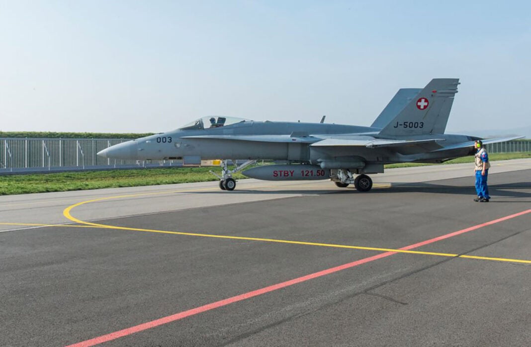 F/A-18-Kampfflugzeug der Schweizer Luftwaffe – ©Schweizer Armee