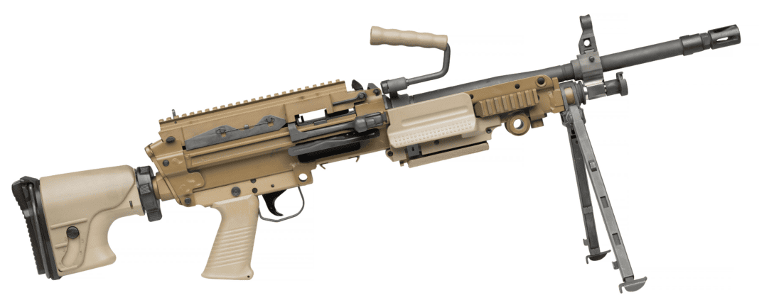 Das neue FN Minimi Mk3 in 7,62 NATO in der neuen Variante mit langer Rail für Zieloptiken. ©FN Herstal