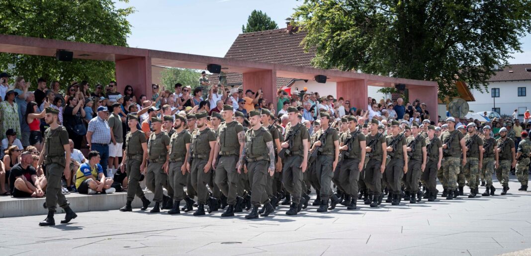 Angelobung von 200 Rekruten in Gampern – ©Bundesheer/Unterbuchberger