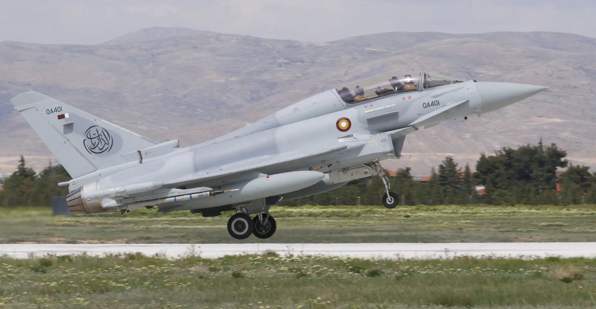 Eurofighter mit Hoheitszeichen Katars – ©Georg Mader